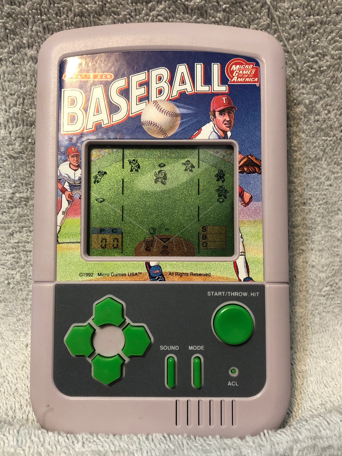 MGA Micro Games America Handheld Baseball Game WORKS 1992