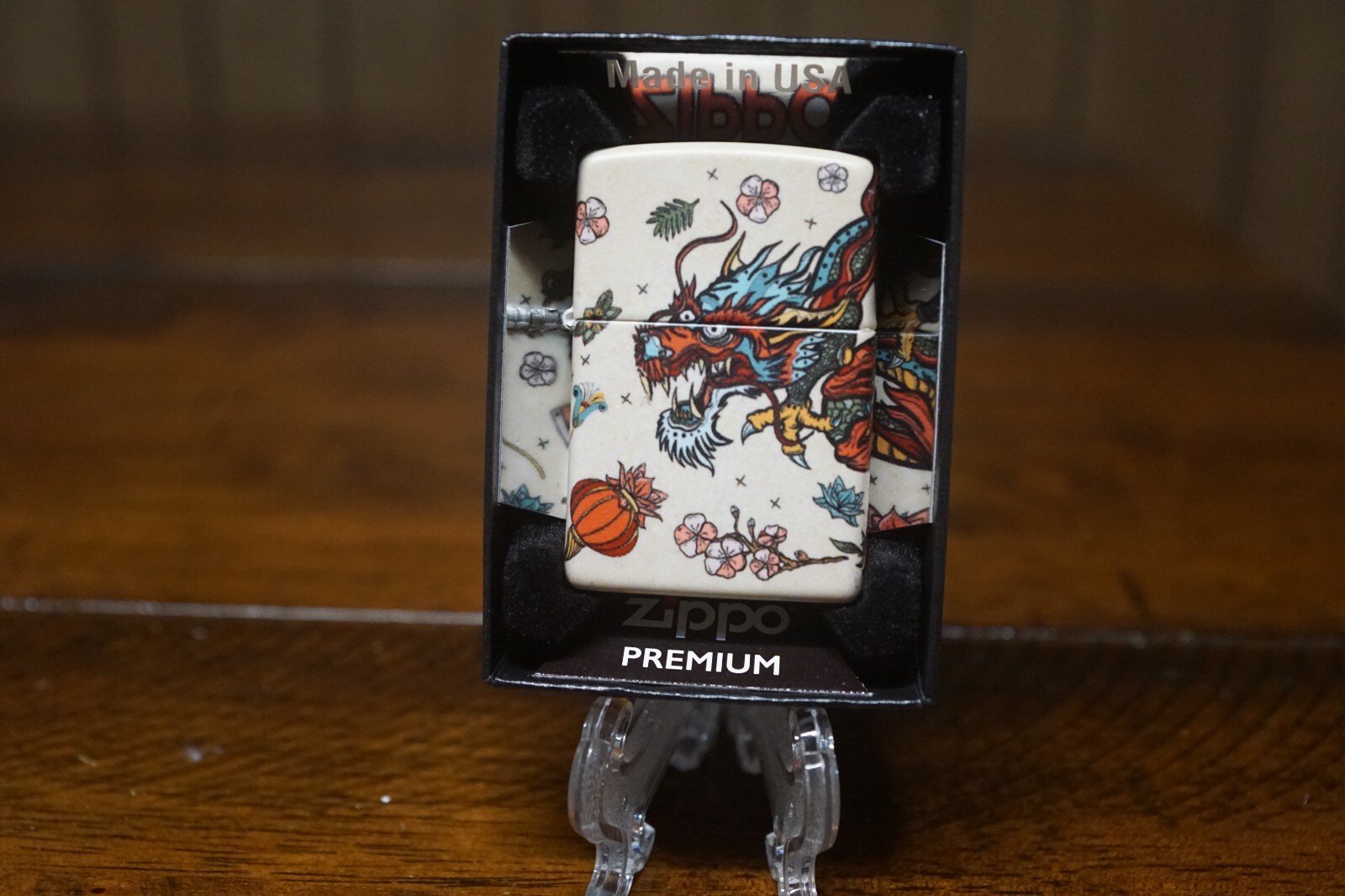 CHINESE DRAGON ORIENTAL DRAGON ZIPPO LOGO 540 DESIGN ZIPPO LIGHTER MINT IN BOX