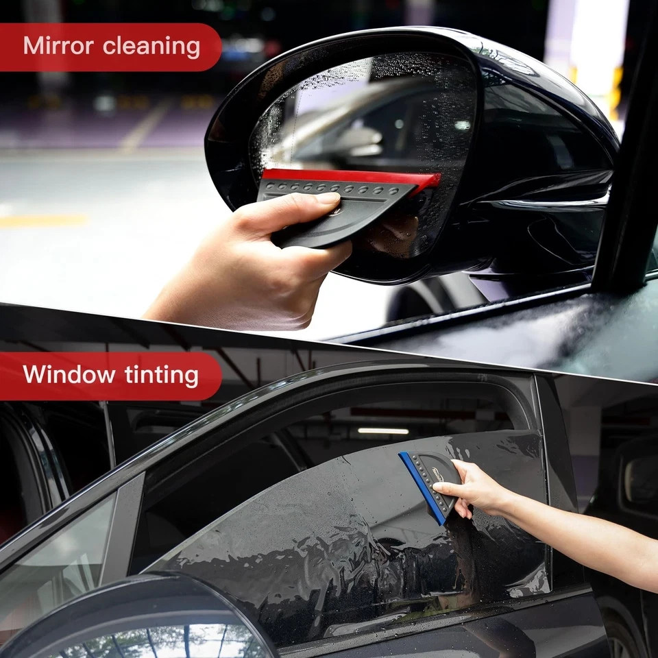 Window Tint Squeegee Black Small Scraper for Vinyl PPF Tools, 3 PCS Different...