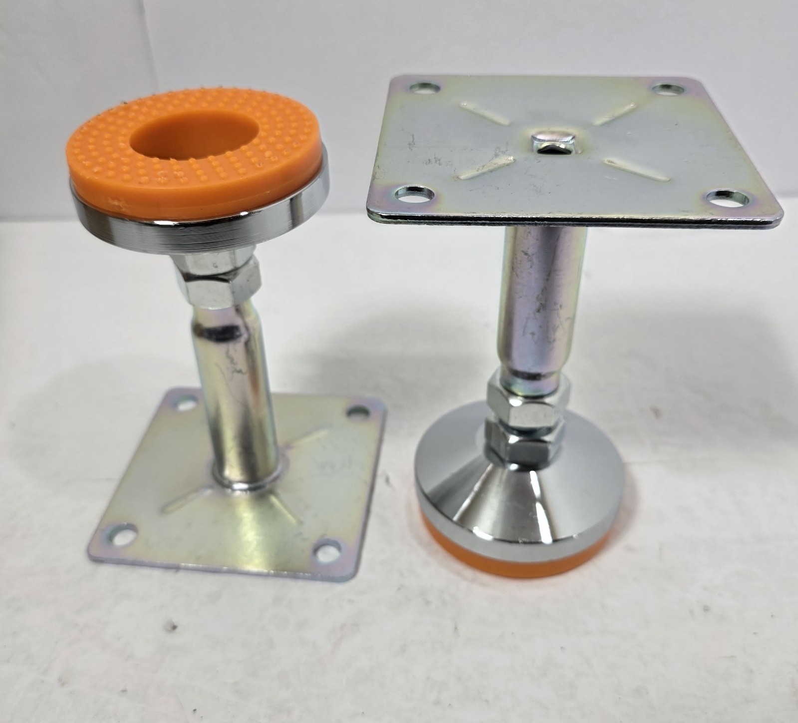 2Pcs Heavy Duty Machine Leveling Feet M10 Thread Adjustable Leg Levelers Rubber