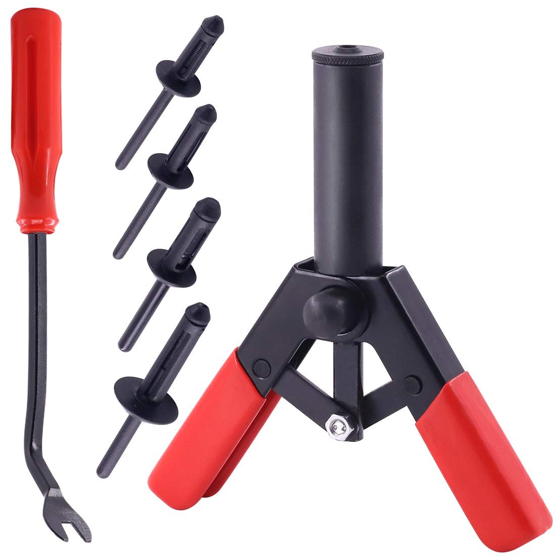 42 Piece Rivet Nut Pliers Set Plastic Rivet Gun Set, Tool for Removing...