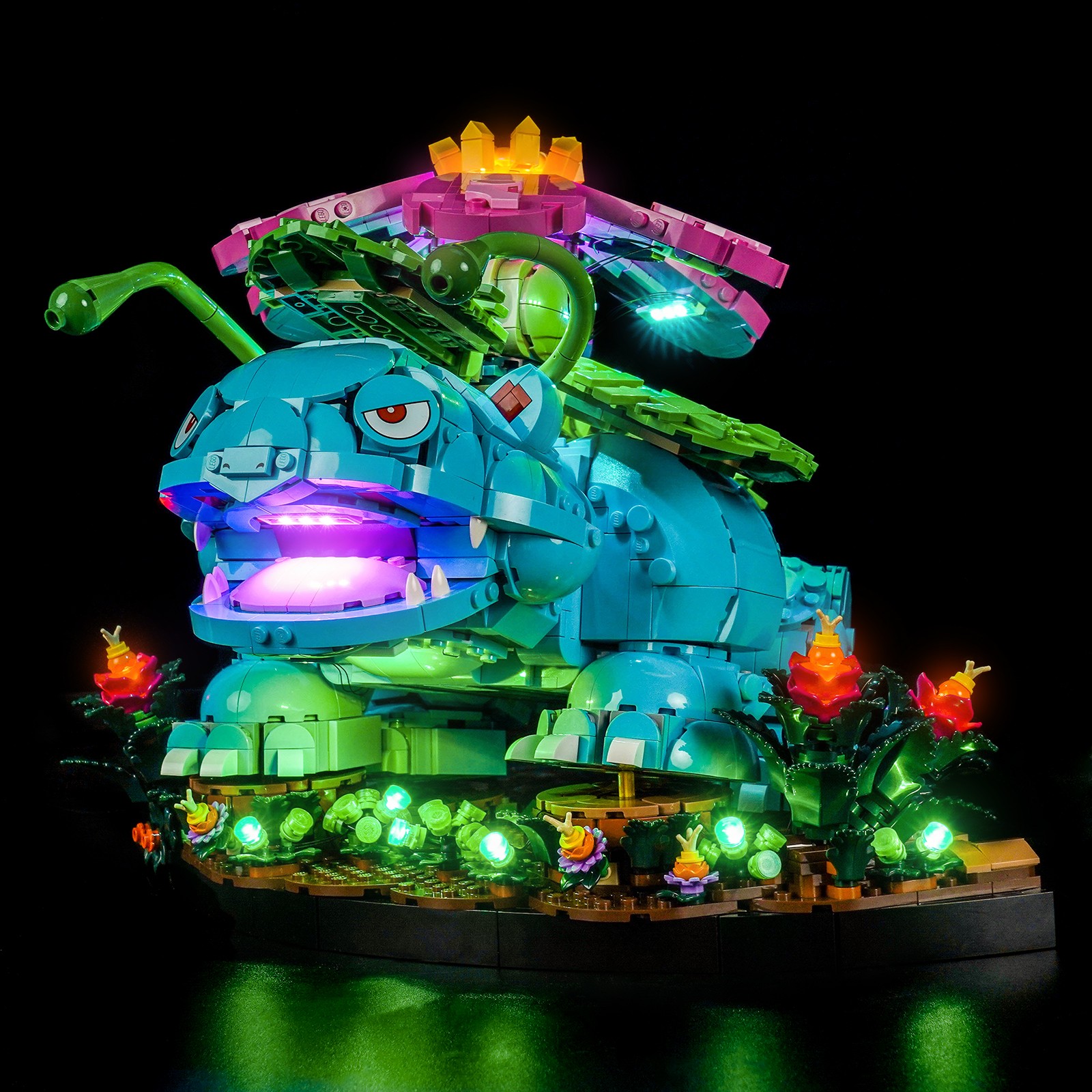 BrickBling LED Light for LEGO Venusaur, Charizard and Blastoise 72153 (Remote)