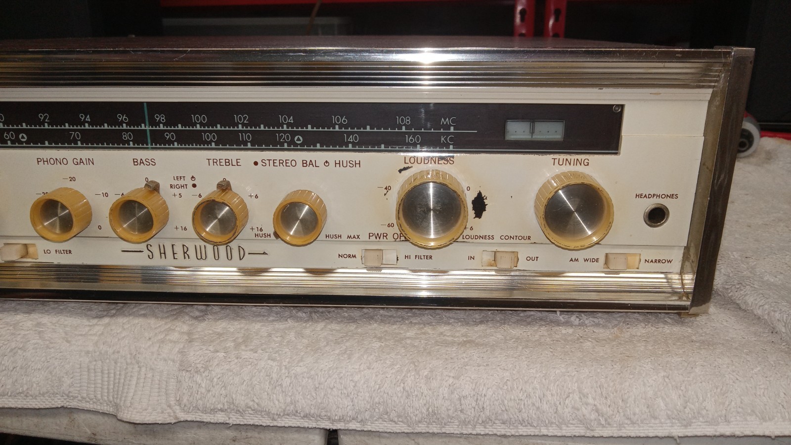 Sherwood S-7700 II Stereo Tube Amplifier AM FM Tuner Works Sounds Nice