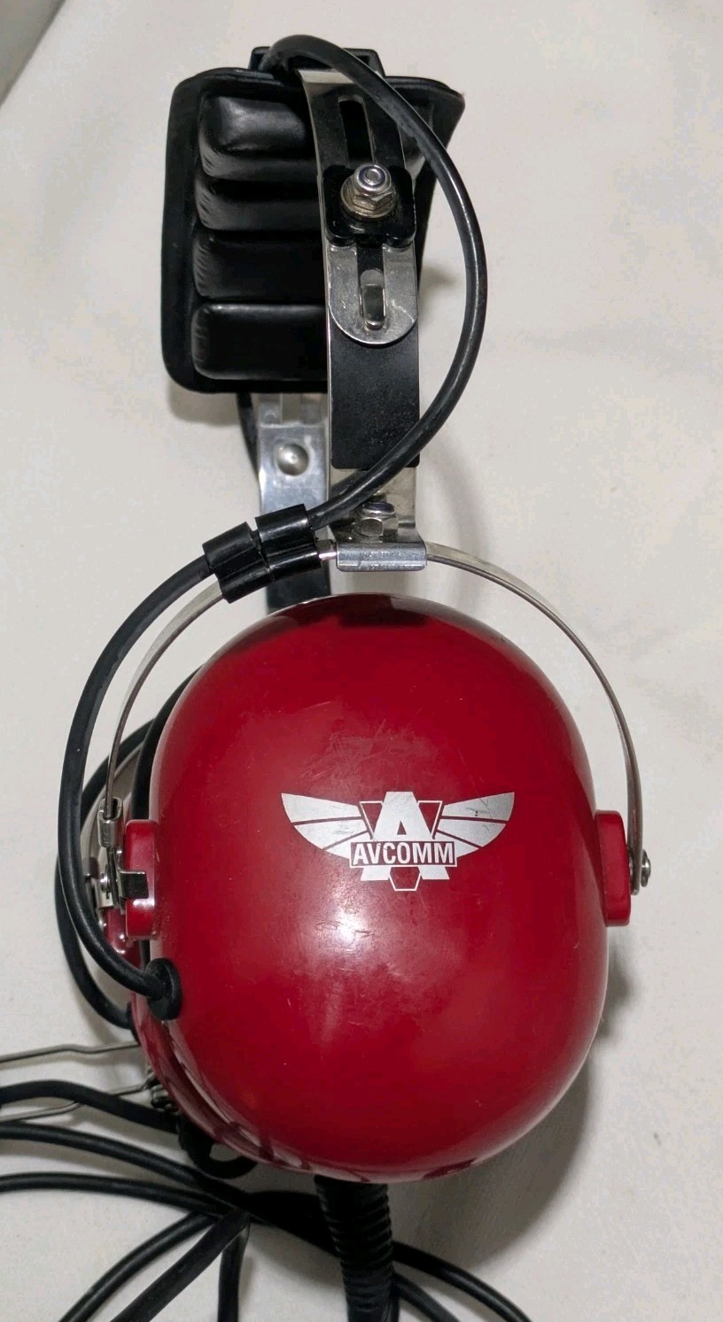 Aviation Communication Headset Model AC-250PNR Red Color