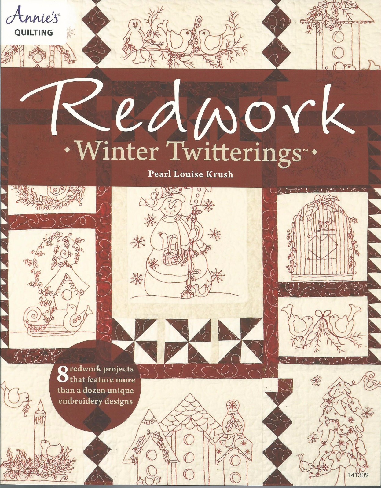 Redwork Winter Twitterings Quilting Embroidery Designs Annie's Book #141309 NEW