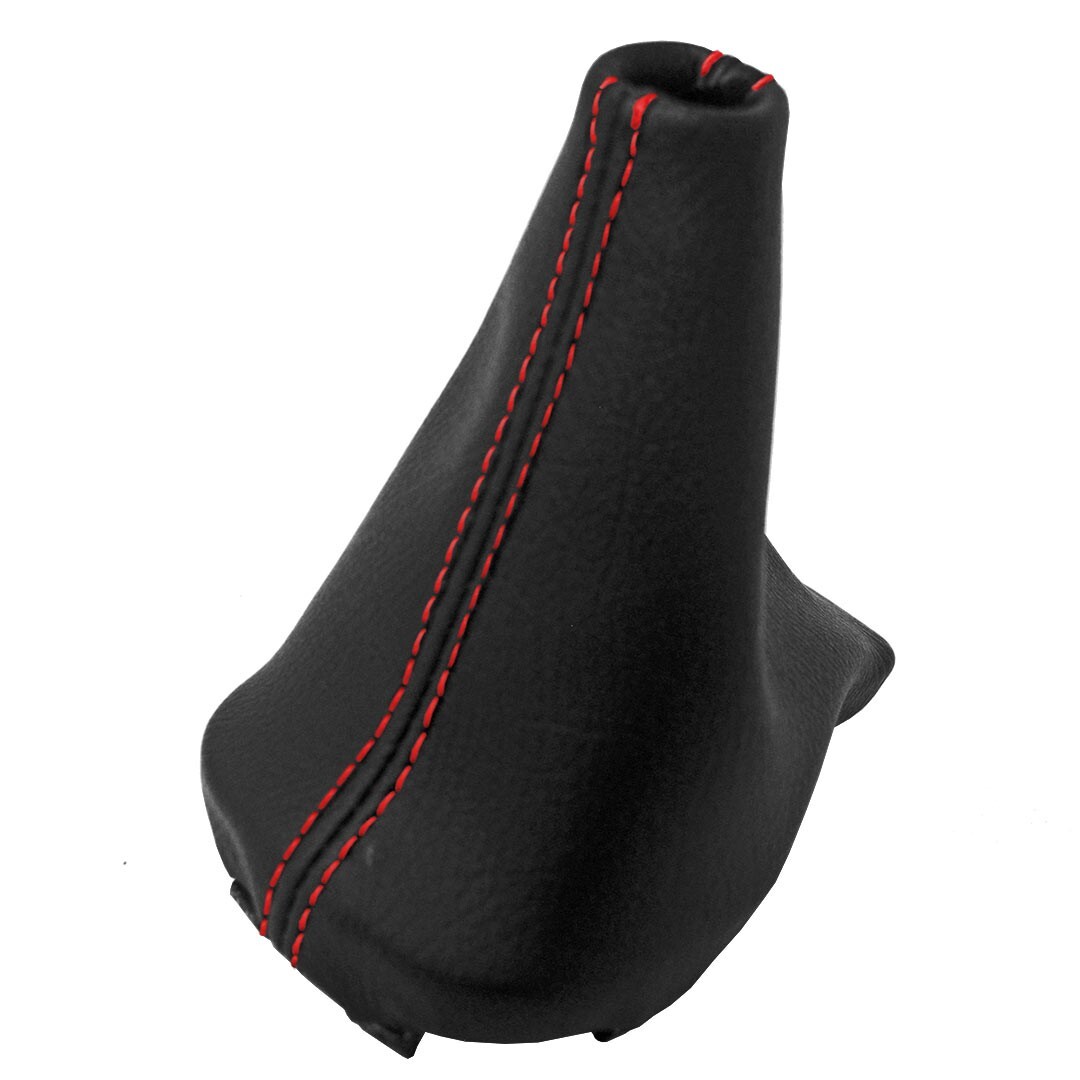Fits 11-13 Kia Soul Synthetic Leather Automatic Shift Boot Red Stitch