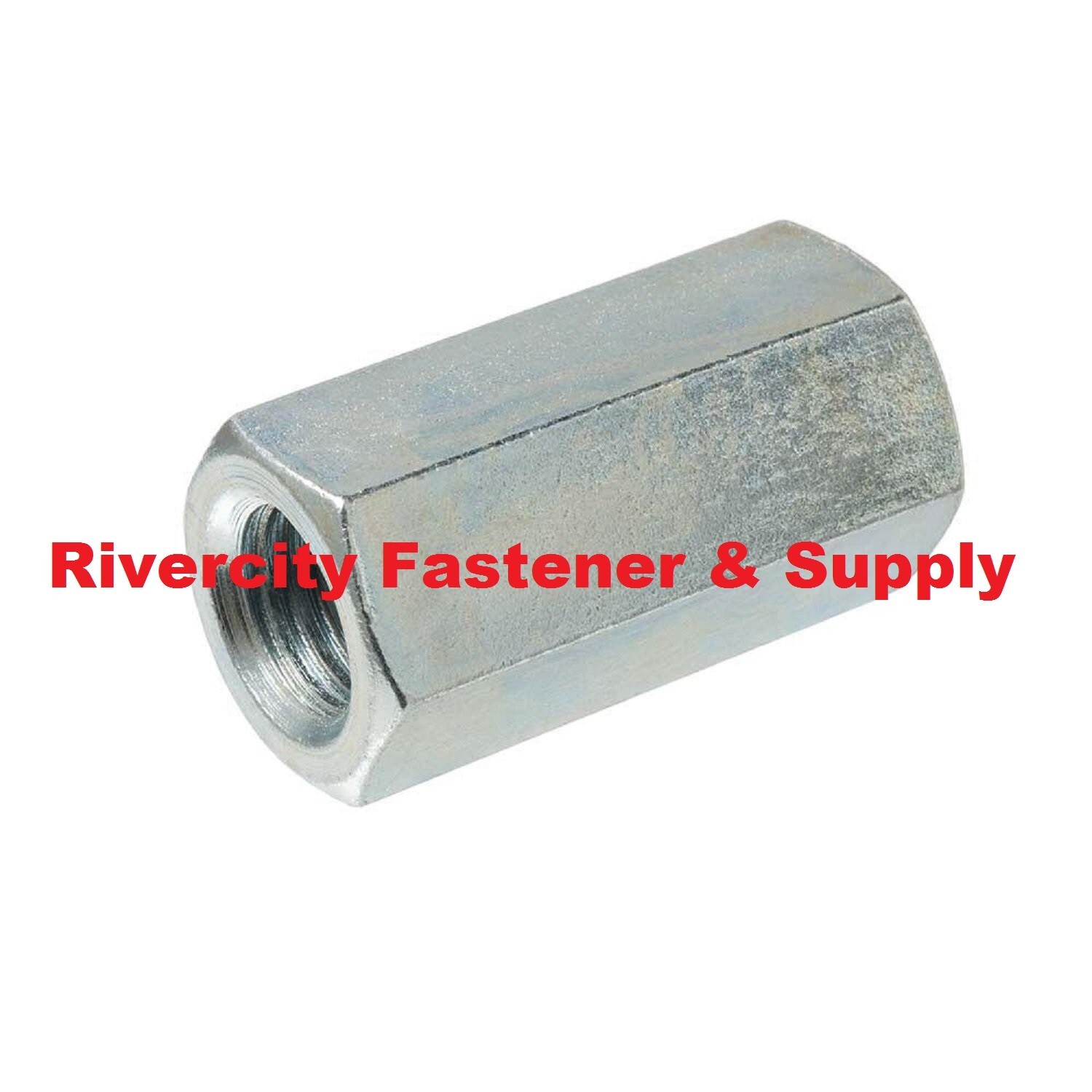 (10) 1/4-20 Coupling Nuts 1/4x20 Hi / Tall / Extension Nut Zinc Plated Steel