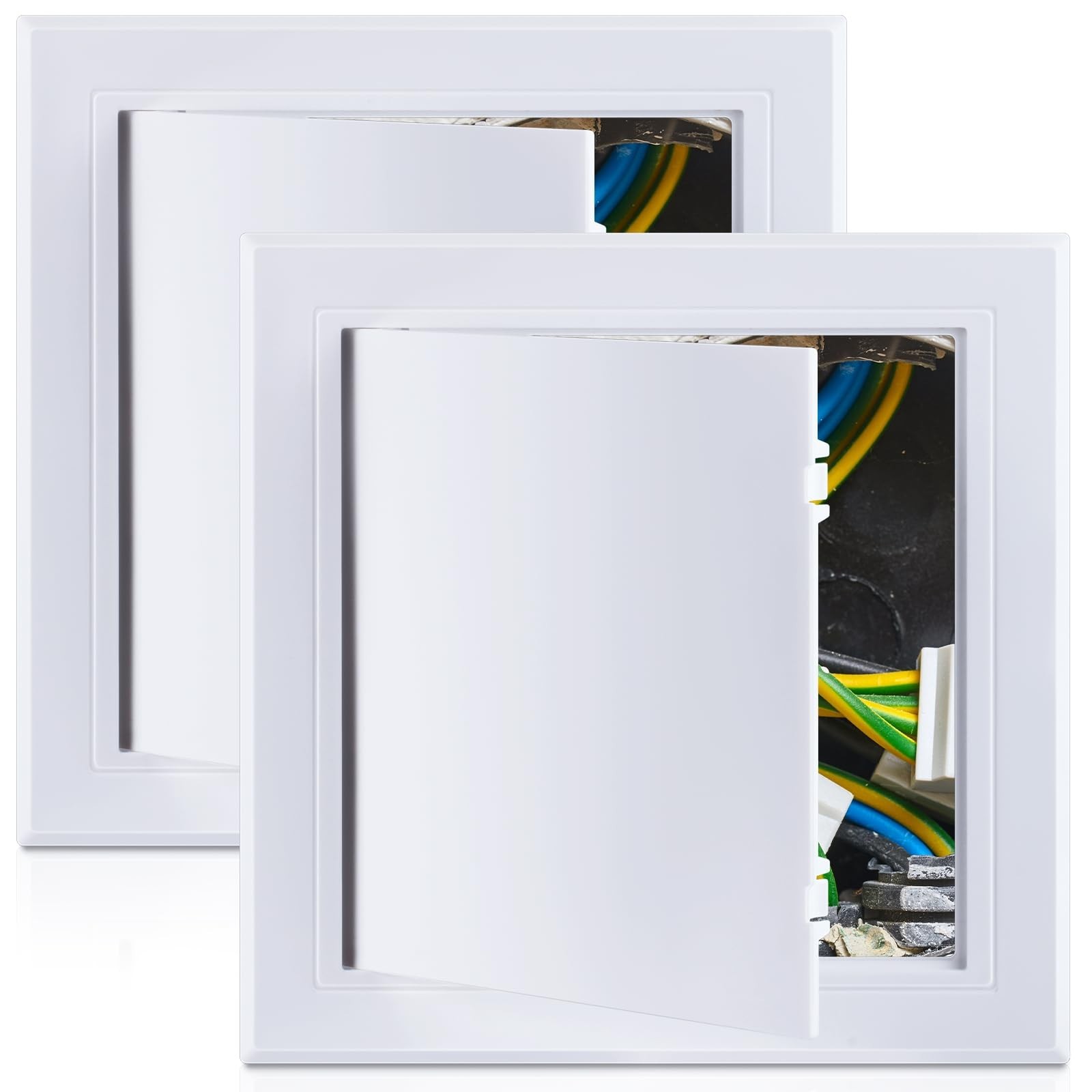 Menkxi 2 Pack 12 x 12 Plastic Plumbing Access Panel for Drywall, Door Electri...
