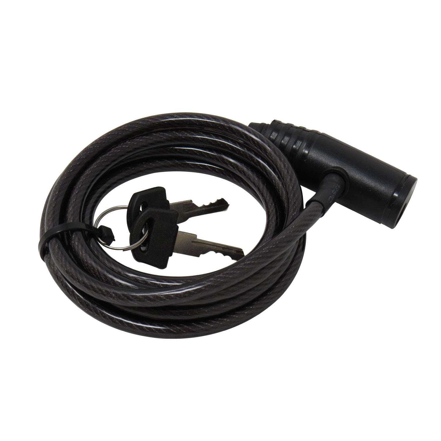Vosker 2 Keys Cable Lock for Security Cameras | 6 Feet 3 Piece Set, Black