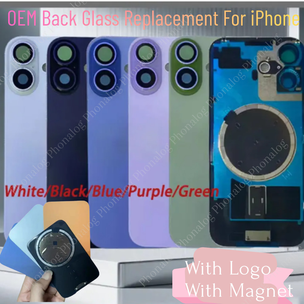 For iPhone 17/17Air /17 ProMax Lot Back Glass Replacement With Logo Metal Magnet