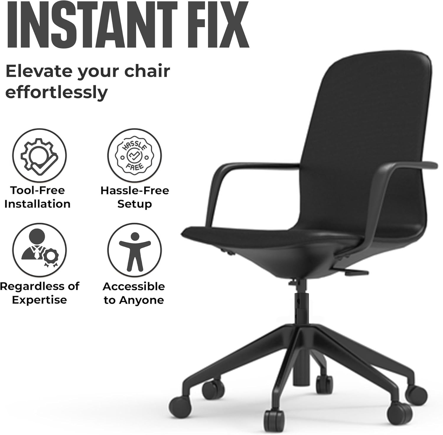 Fix a Sinking Office Chair - No Gas Lift Cylinder or Tools Required - Replacemen