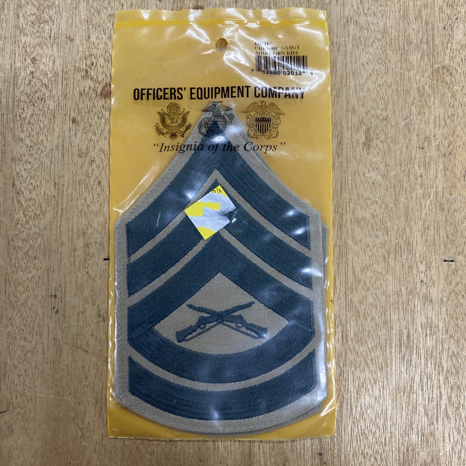 USMC Marines Male Chevrons- khaki  Gunnery Sergeant GYSGT Set Of 2