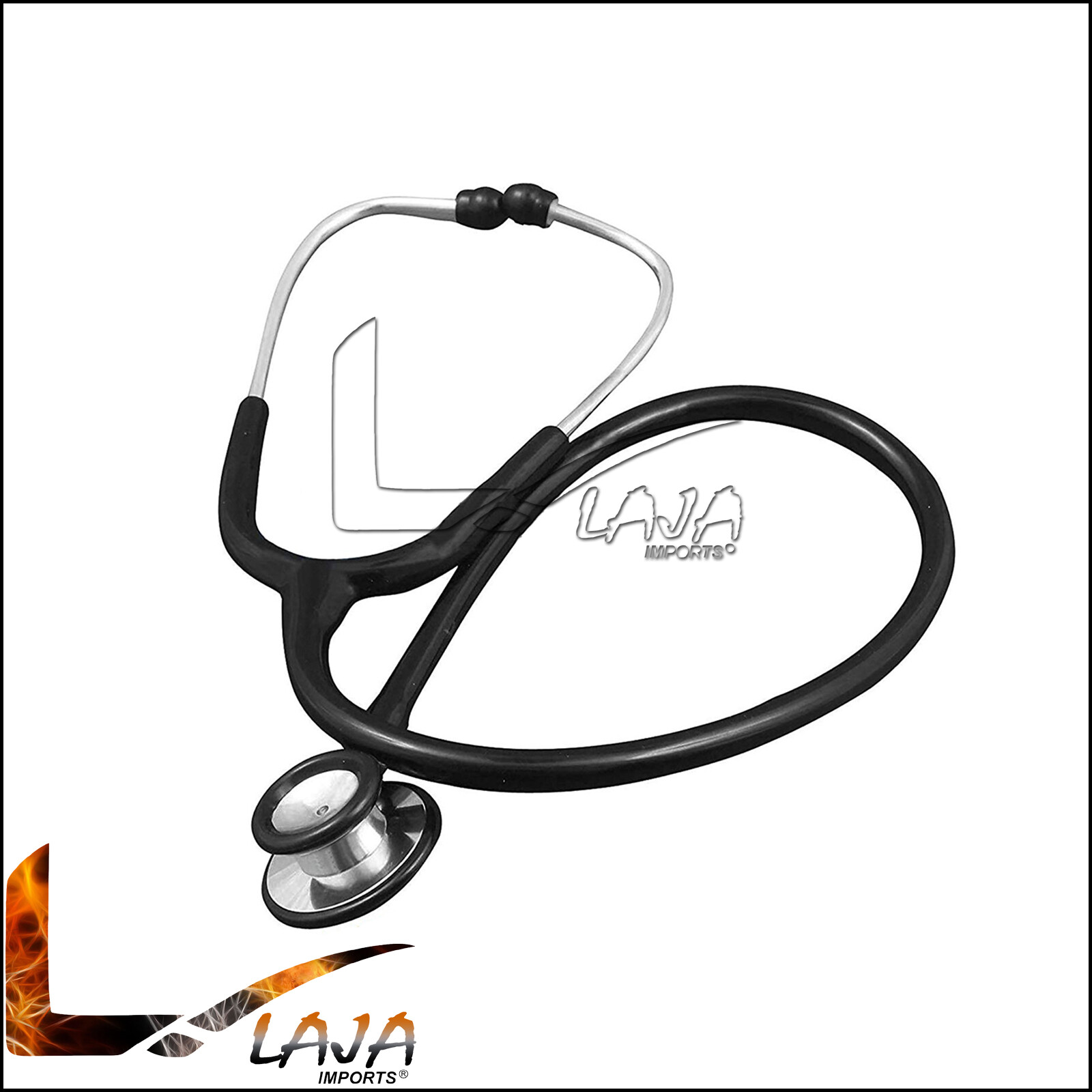 Professional Dual Head Stethoscope Doctor Nurse Medical Healthcare Black Color