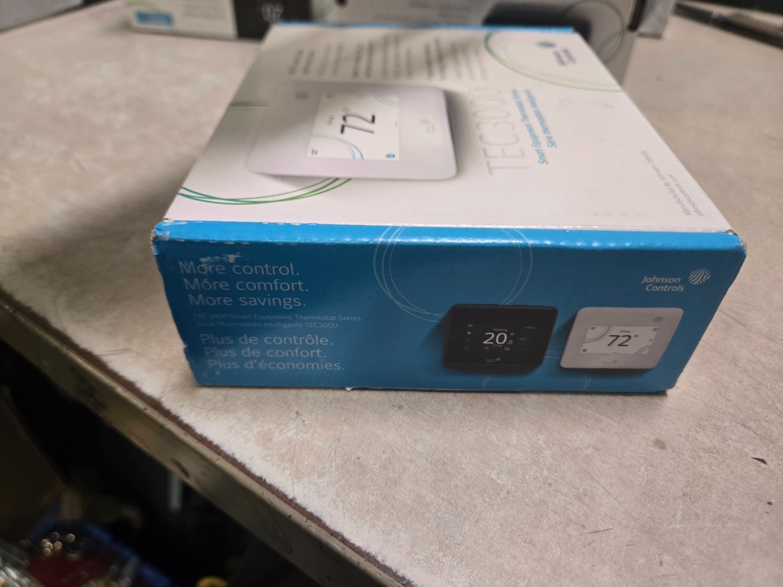 Thermostat Controller Johnson Controls HVAC Smart White TEC3000 TEC3622-14-000