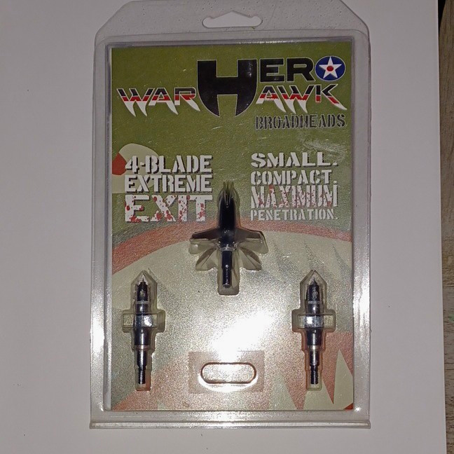 Hero War Hawk 4-Blade Broadheads Extreme EXIT ⁰85/100  3-Pack