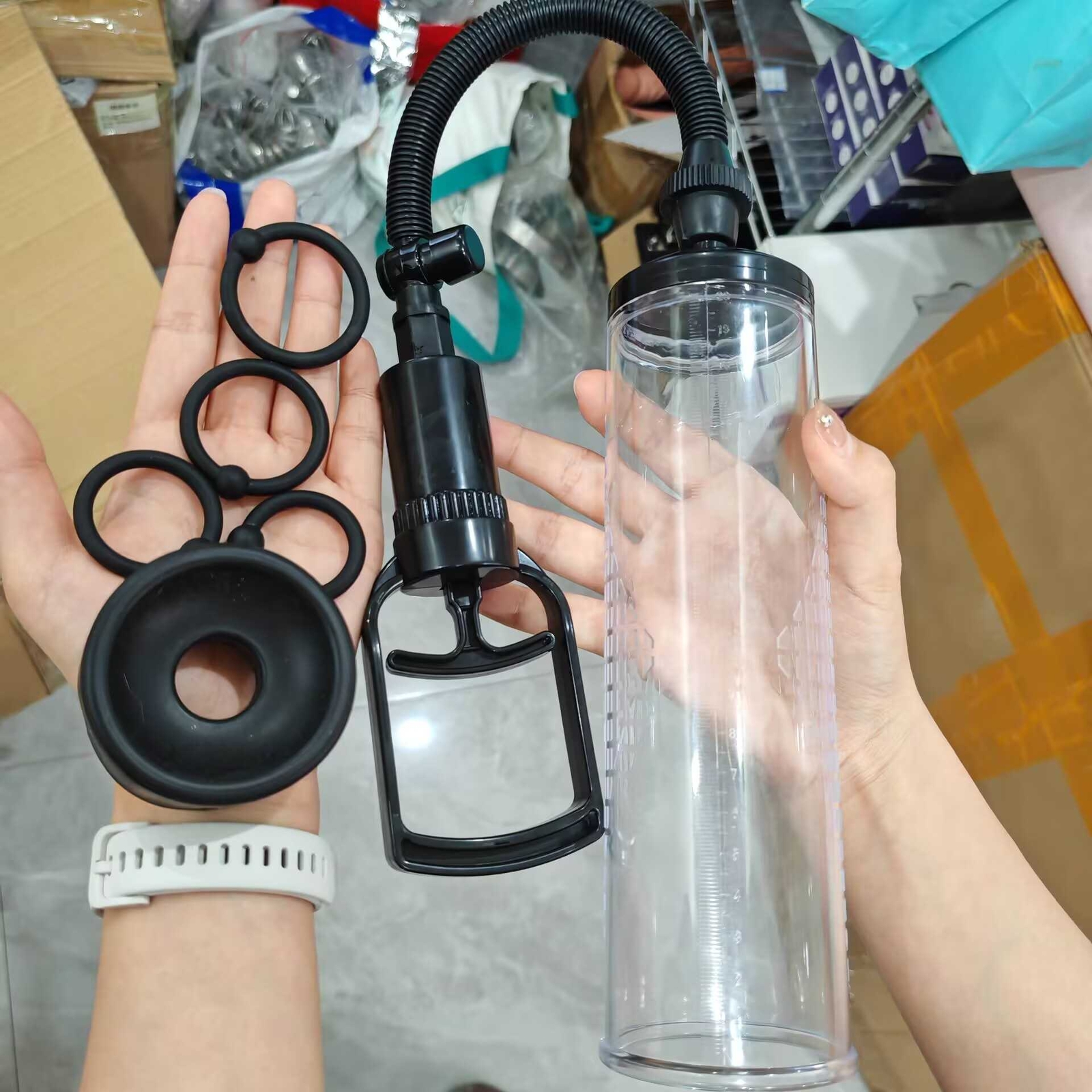 Vacuum Penis Pump Manual Male Enhancement Enlargement Enlarger Couple Trainer