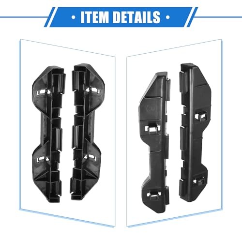 Rear Bumper Fender Bracket Pair 2003-2007 Support Durable Black Plastic Left &