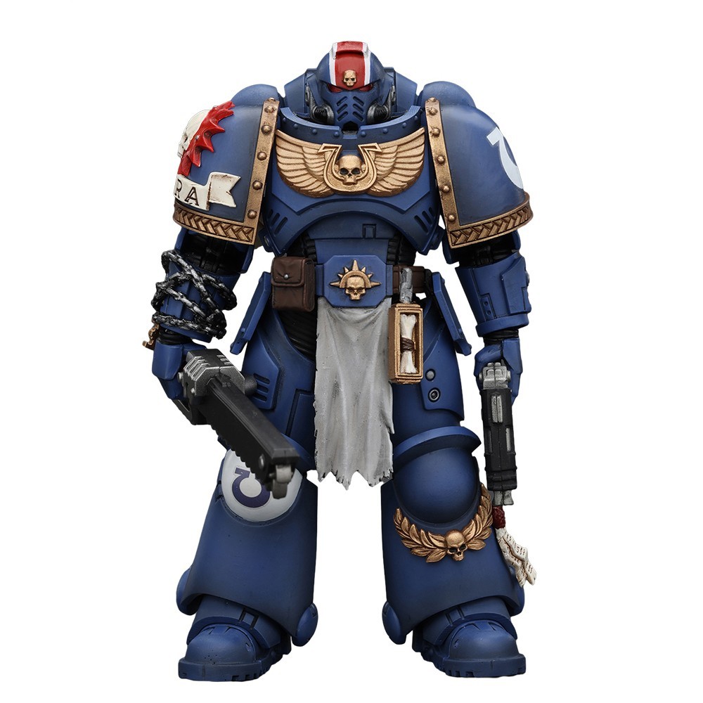 JOYTOY Warhammer 40K 1/18 Action Figure Ultramarines Lieutenant Titus Model Gift