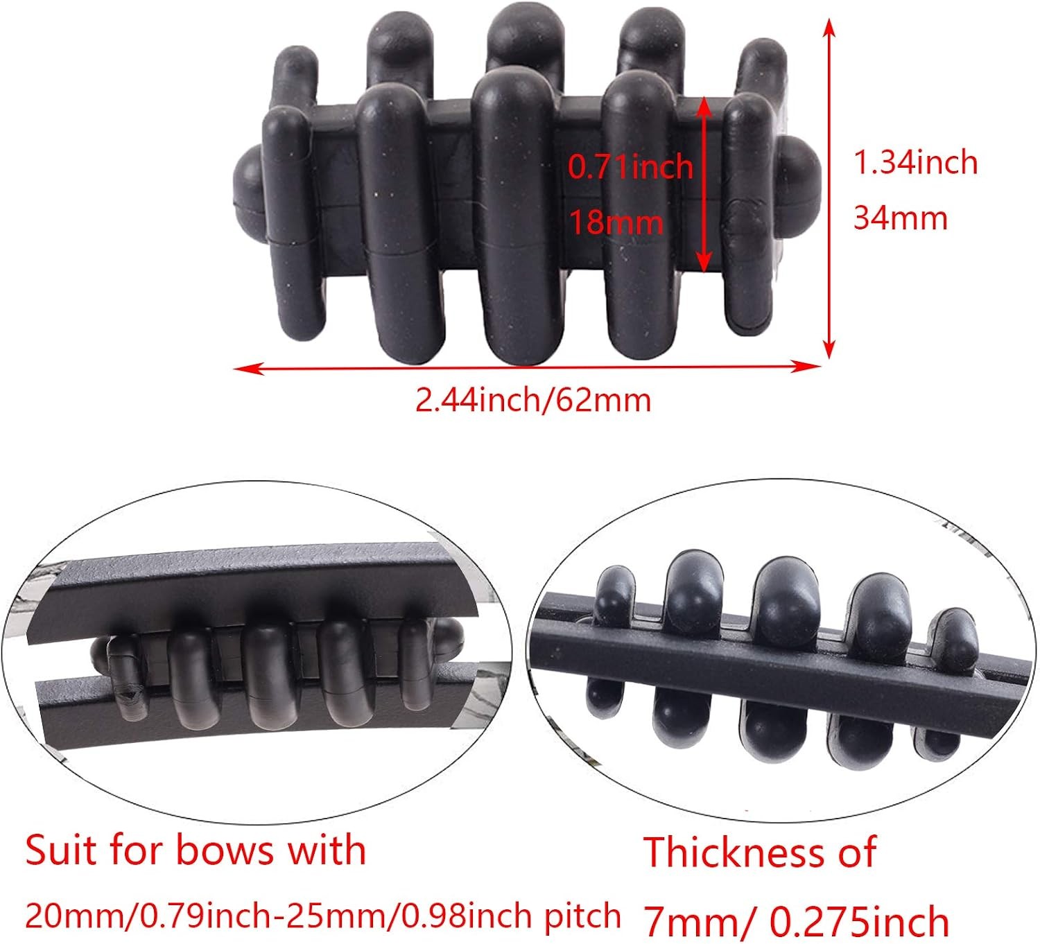 2 pcs Compound Bow Limb Dampeners Archery Bow Stabilizer Silencers Archery Shock