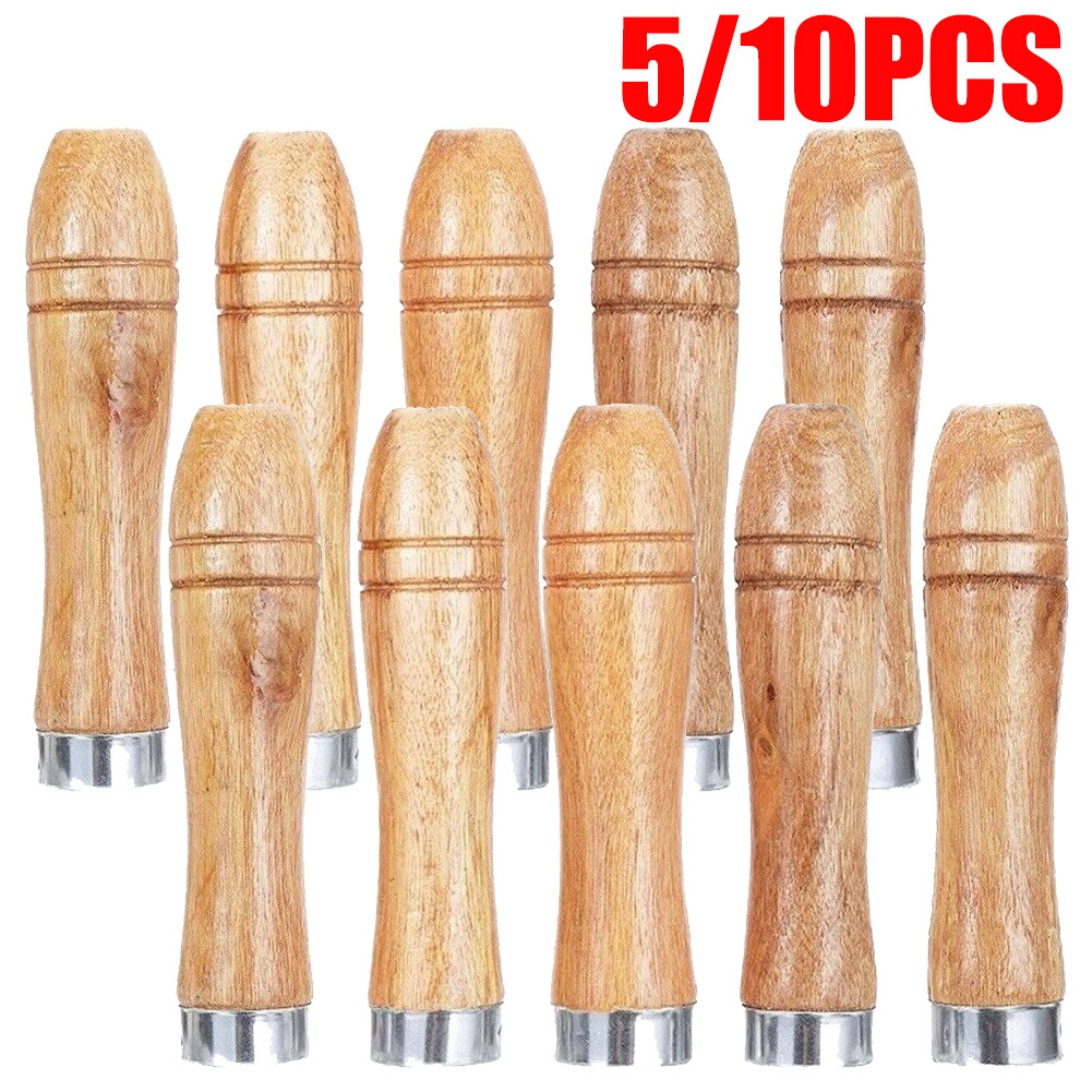 5/10Pcs Wooden File-Handle Replacement Strong-Metal collar For File Craft Tools-