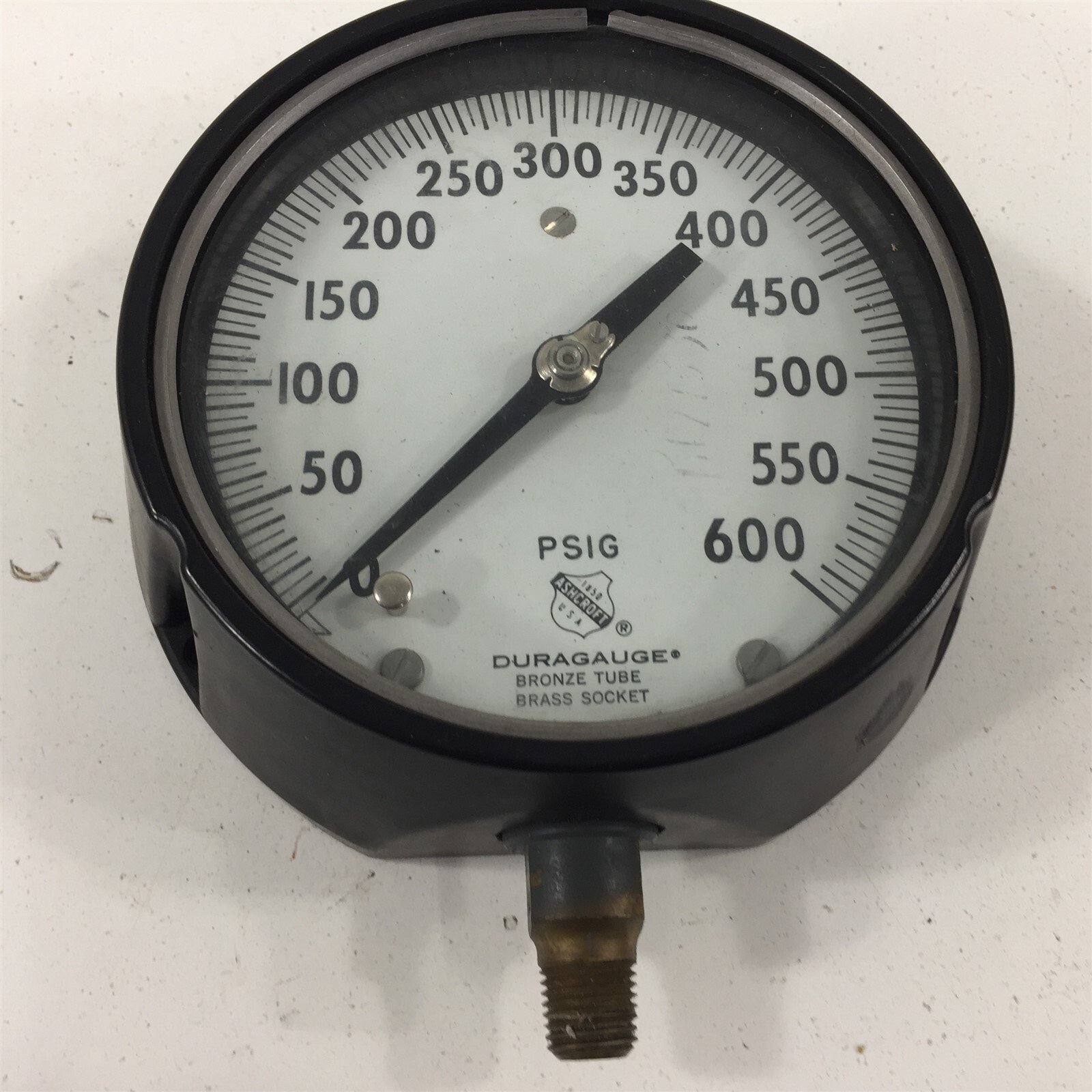 Ashcroft Duragauge 0-600PSI Pressure Gauge Bottom Mount 4"