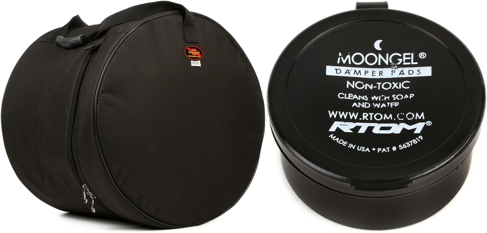 Humes & Berg Galaxy Floor Tom Bag - 16x16-inch + RTOM MG Value Bundle