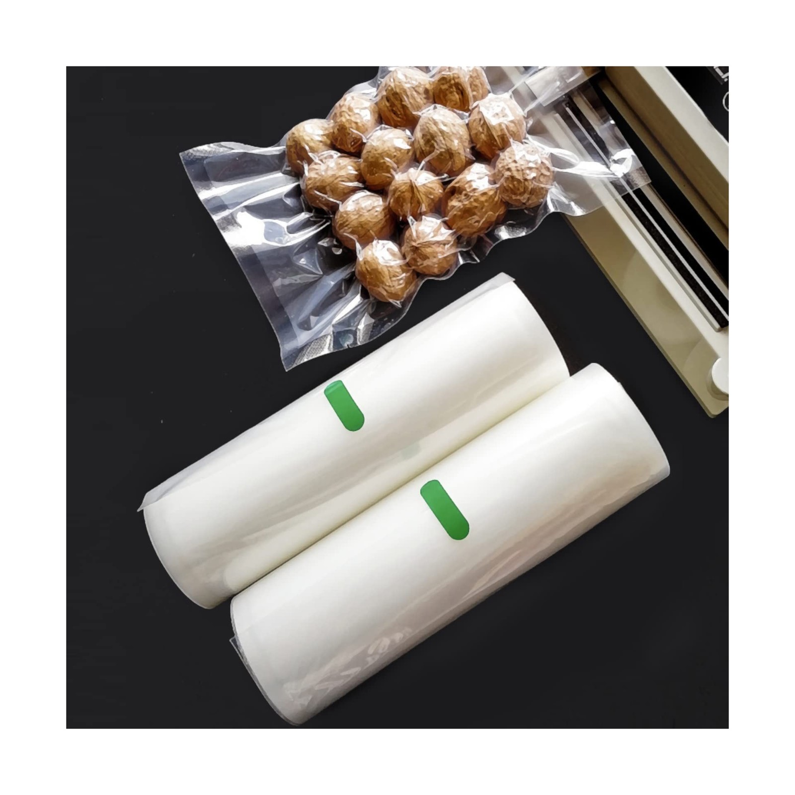 Magic Seal Vacuum Sealer + Smooth Flat bag Rolls (12''x50'-2 rolls)