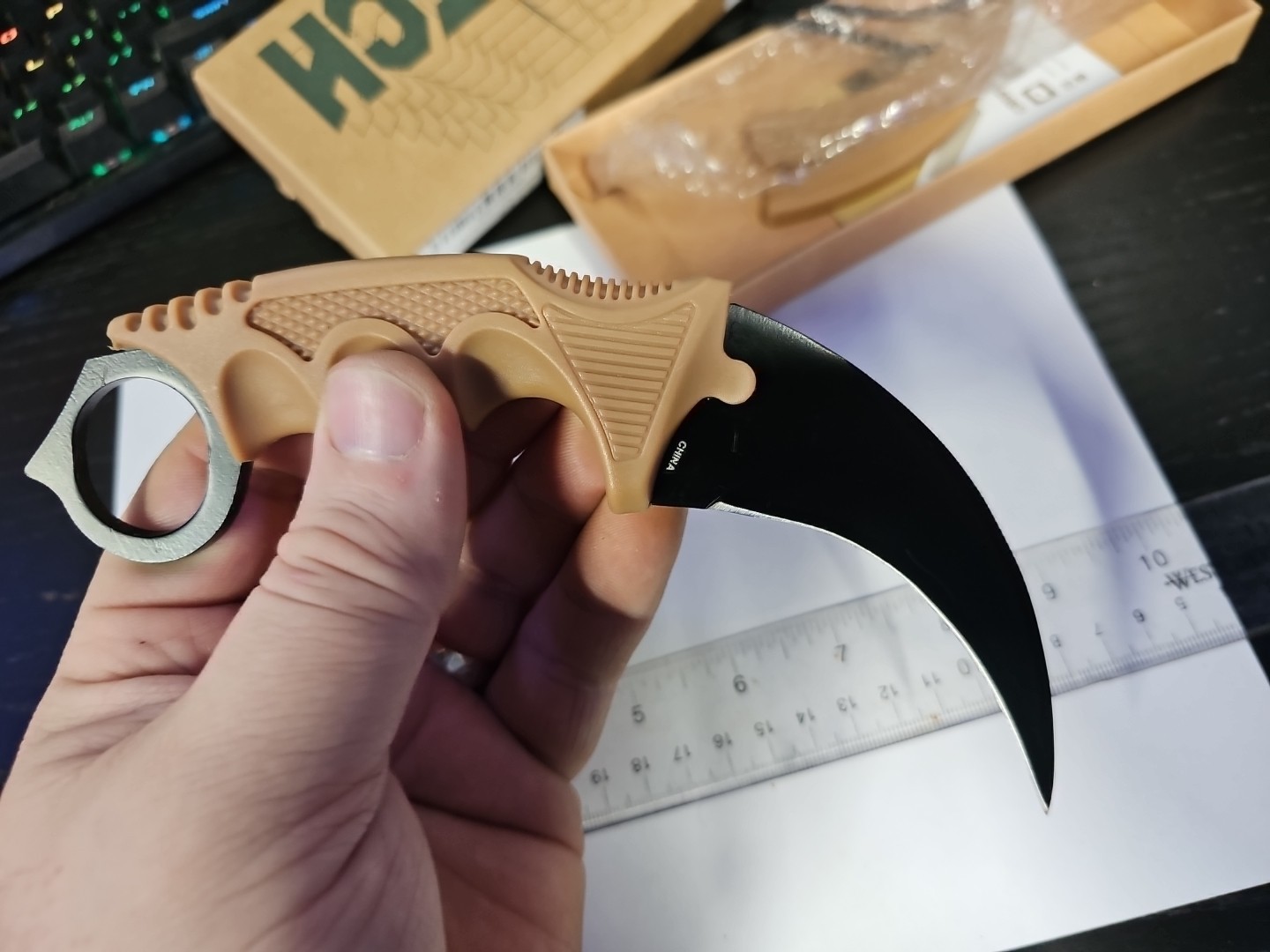 Dispatch Karambit Tactical Combat Knife Fixed Blade W/ Sheath