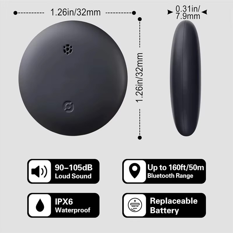 Mini GPS Tracker-Car Tracker Device,No Subscription,for Car,iPhone,Pet,Bag,Kids
