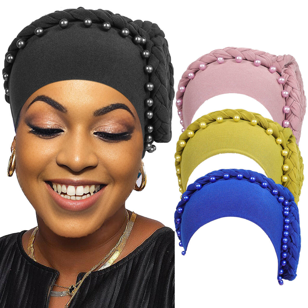 Islamic Women Muslim Hats Head Cover Caps Pleated Cancer Chemo Ladies Beanie Cap