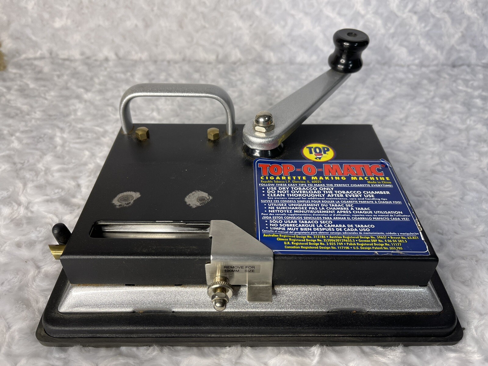 TOP-O-Matic Cigarette Maker Rolling Making Tobacco Injector Machine King 100s