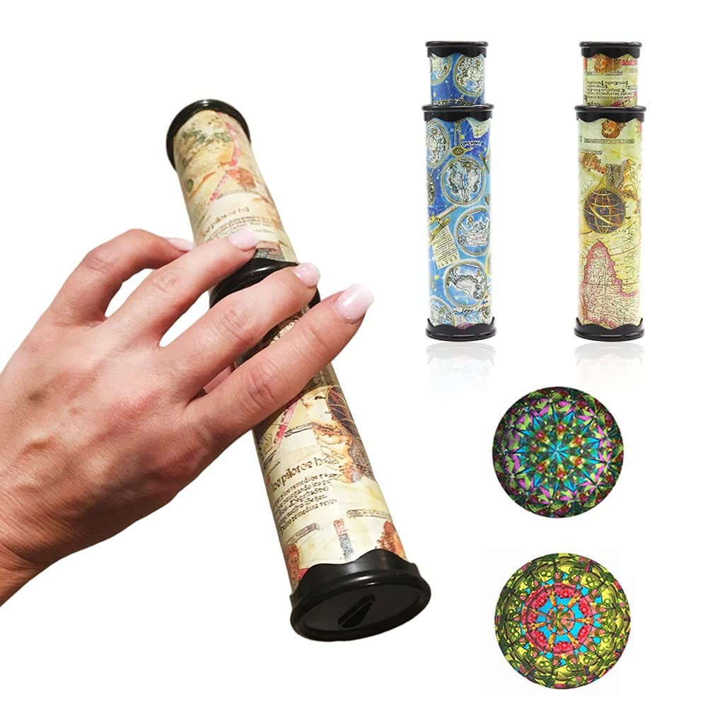 2 Pcs Magic Kaleidoscope,Old World Kaleidoscope Classic Toys,Stretchable Long