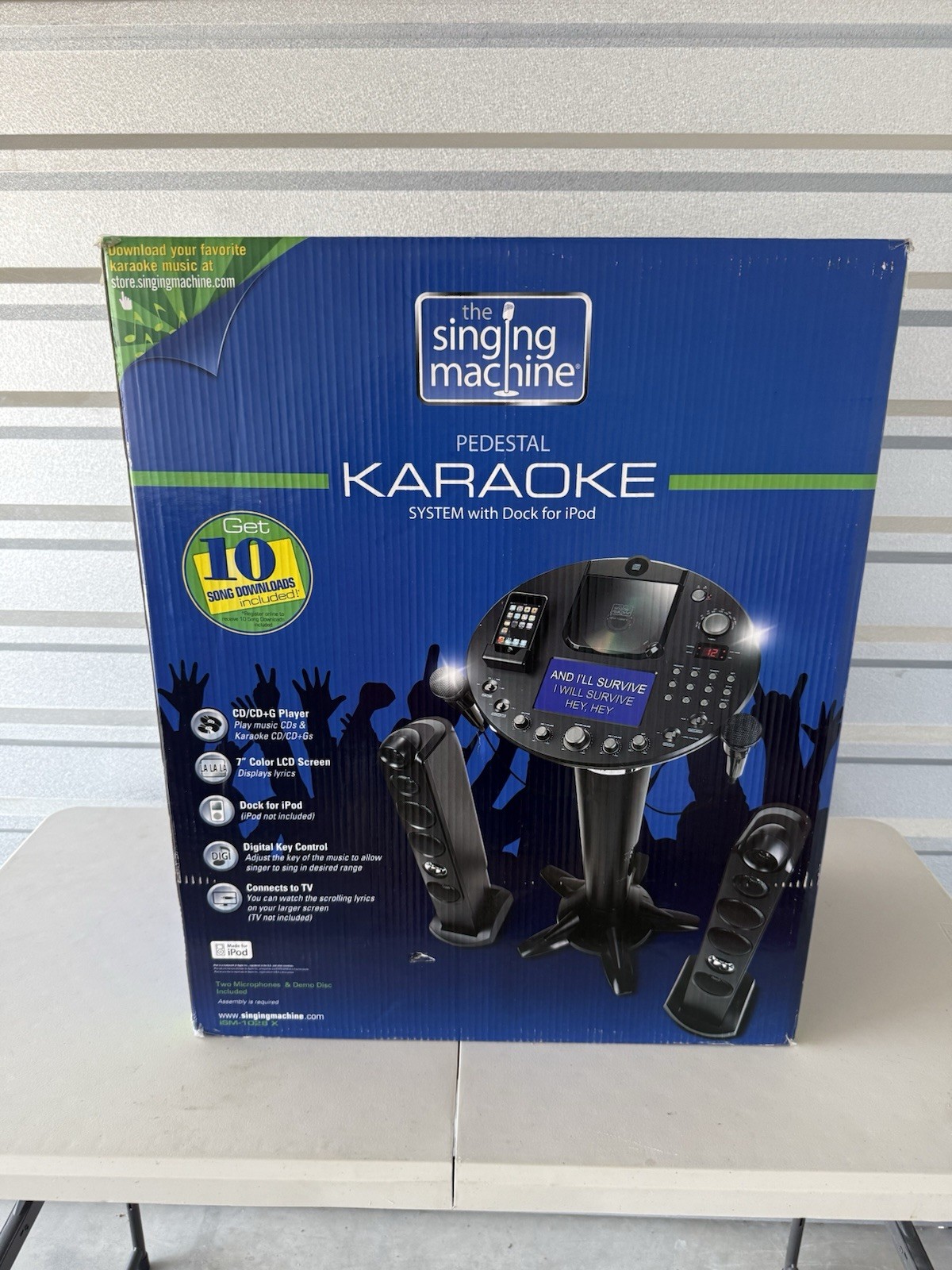 Singing Machine iSM1028X Pedestal Karaoke System (New Open Box)