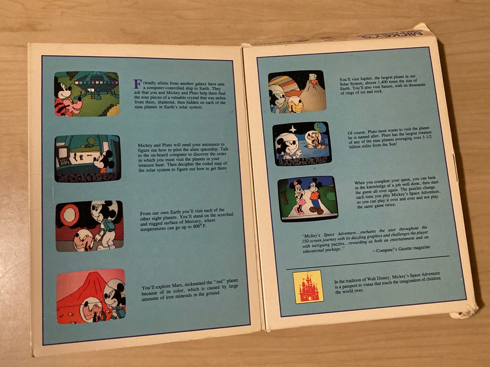 Vintage Tandy Games “Walt Disney Personal Computer Software.”