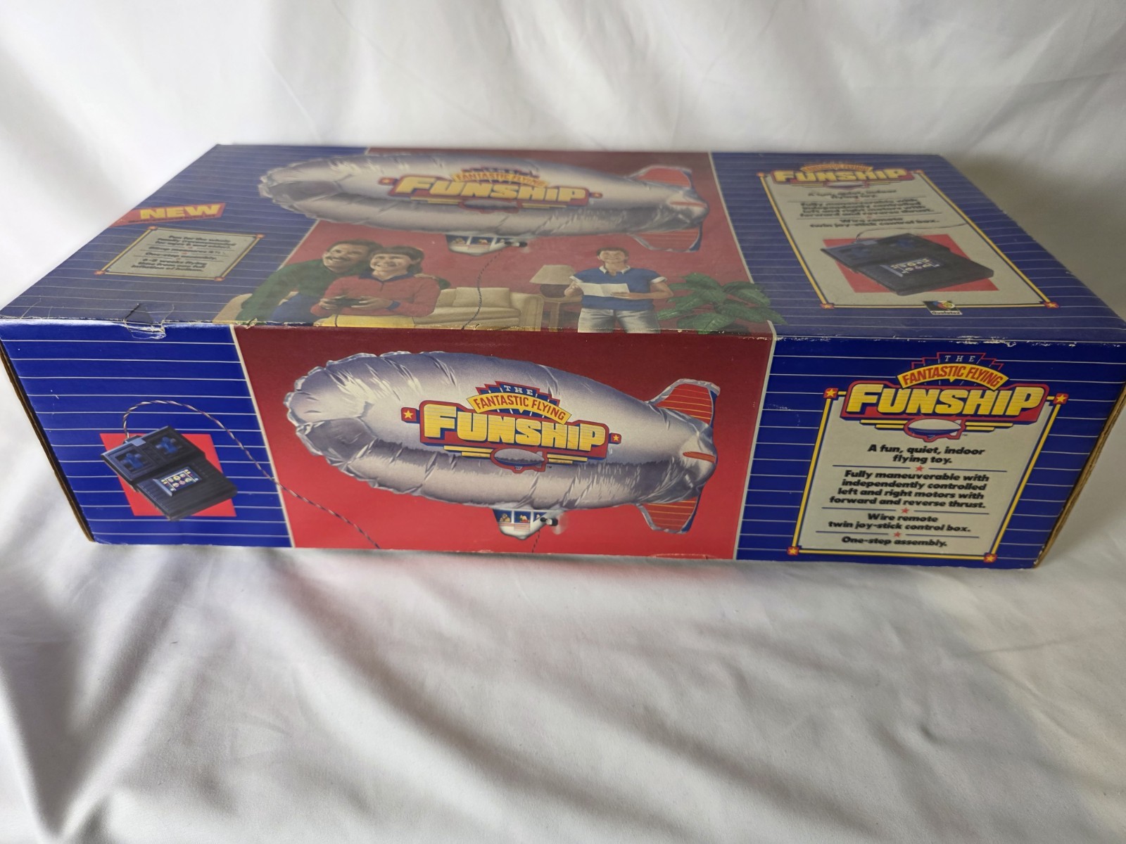 The Fantastic Flying Funship with Wire Remote Twin Joy Stick Control Box 1987