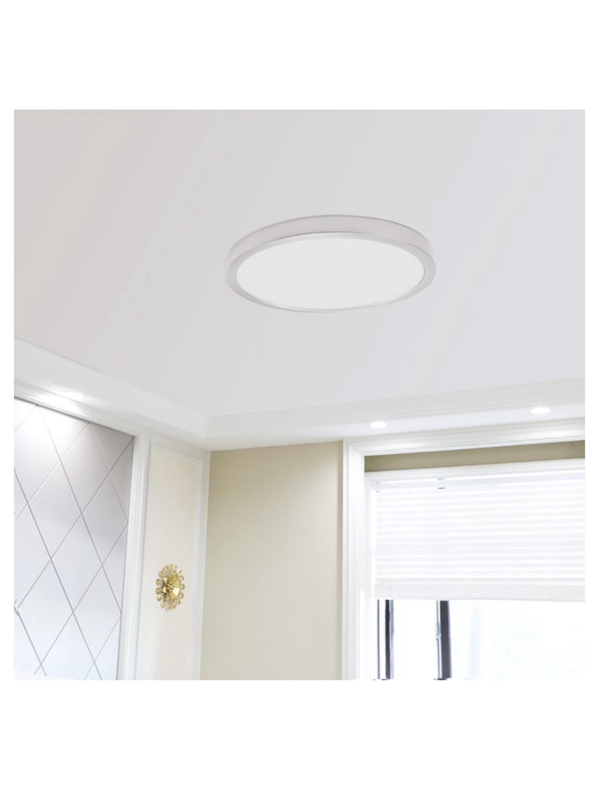 Project Source Adjustable Color Temperature 1 Light 13in Nickel LED Flush Mount
