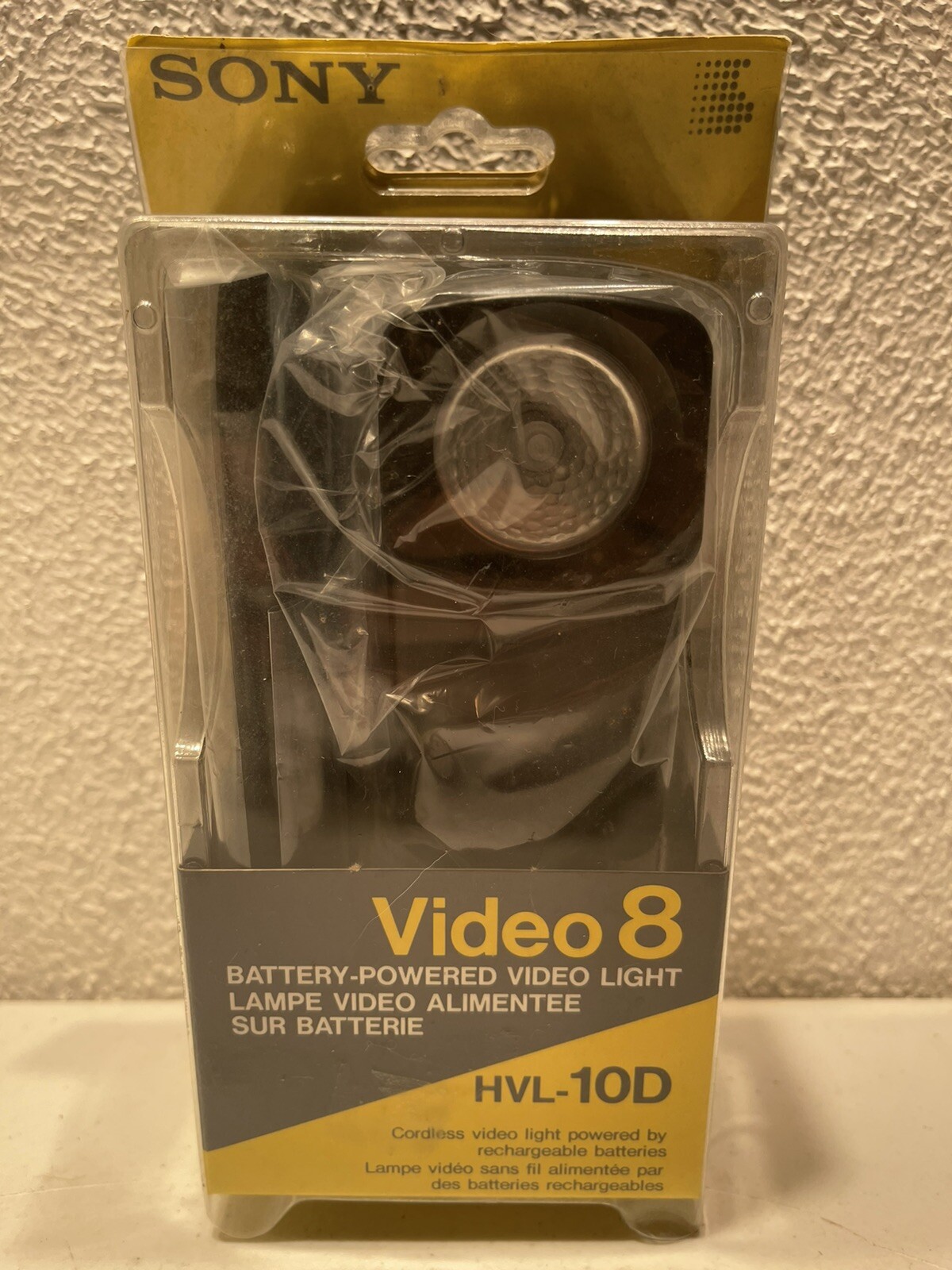 Vintage Sony Video 8 Battery Powered Video Light HVL-10D New Old Stock Sealed #K