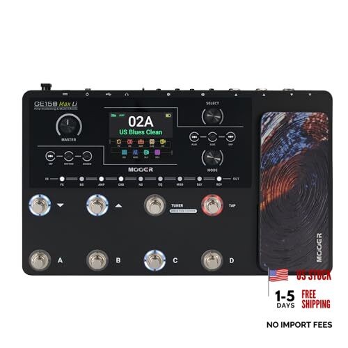 Battery Powered Guitar Amp Modelling Multi Effects 8-Footswitch GE150 Max Li