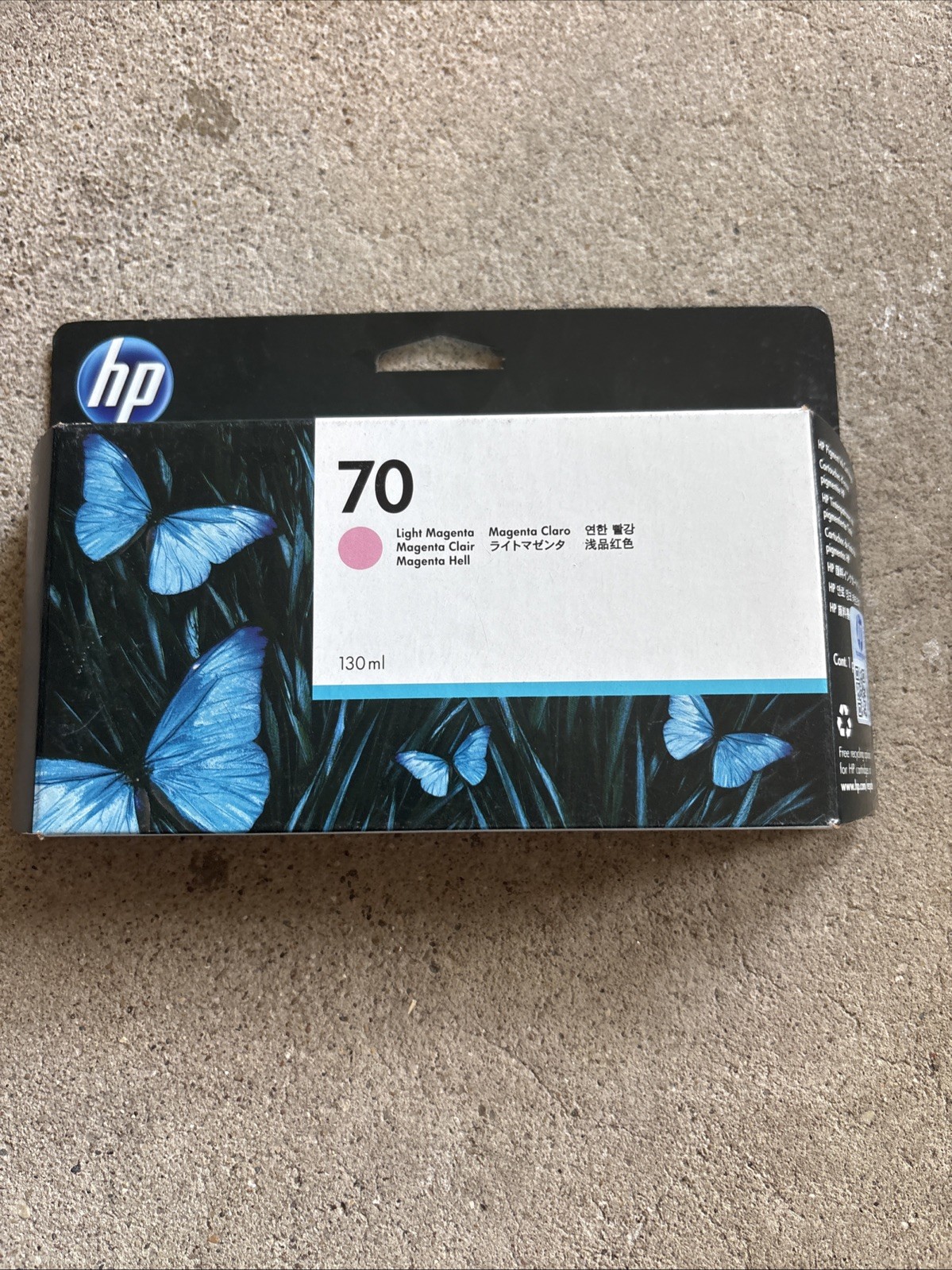 New HP 70 C9455A Light Magenta Ink Cartridge