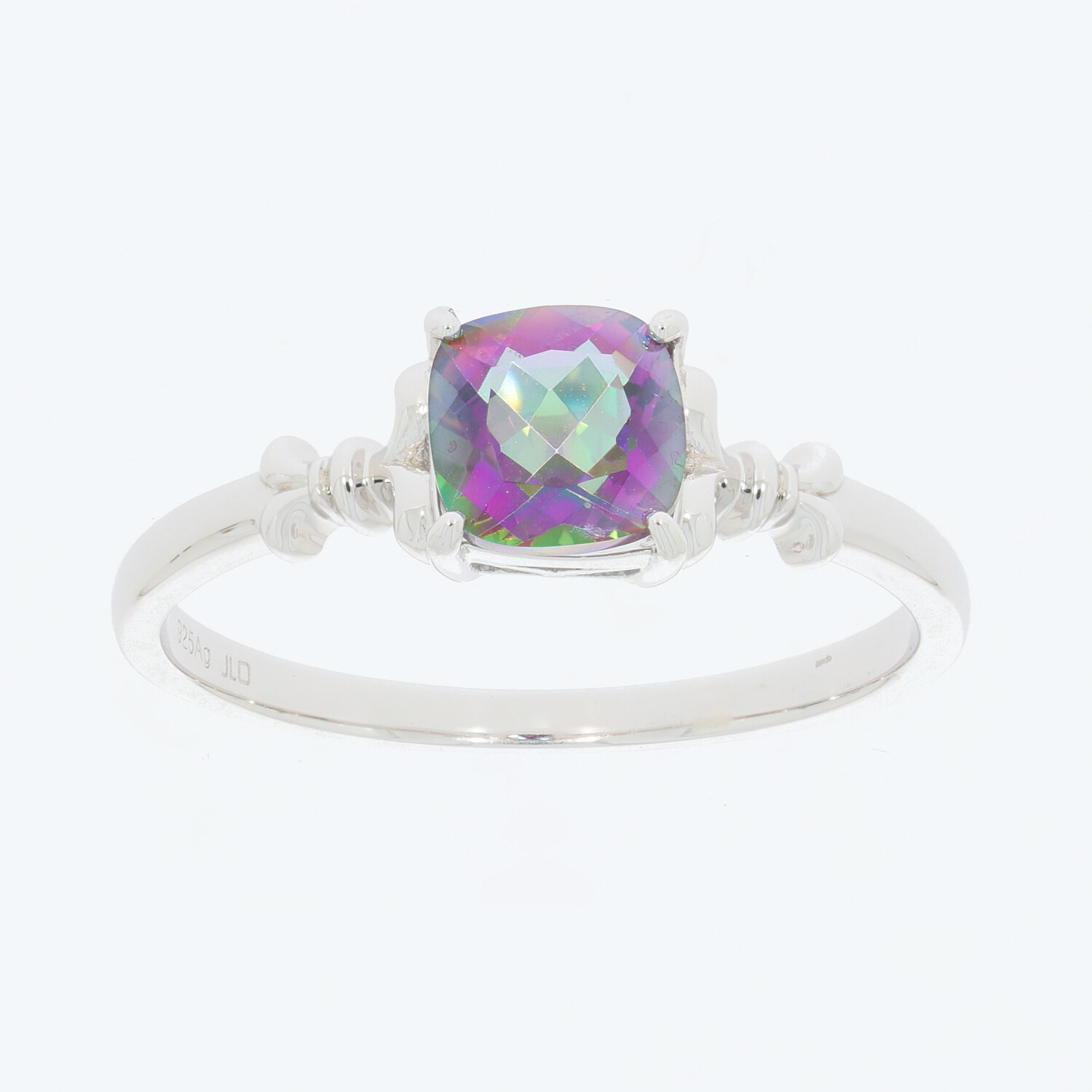 Sterling Silver Semi Mount Ring Setting Cushion CU 7X7mm Topaz