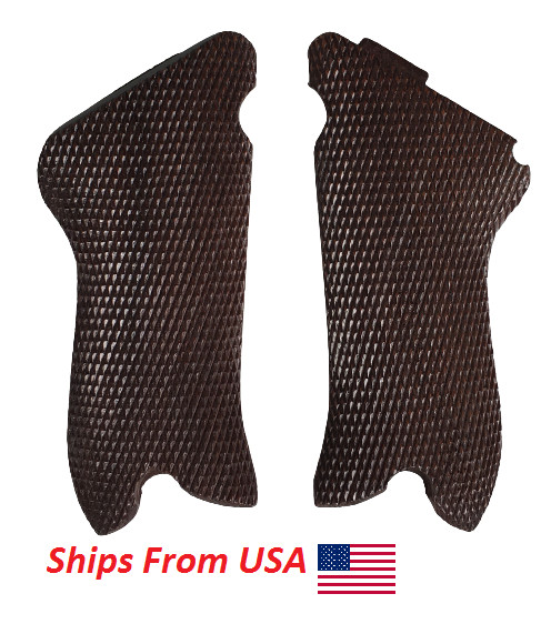 P08 German Repro Luger Handmade Checkered WWII Pistol Original Wooden Grips
