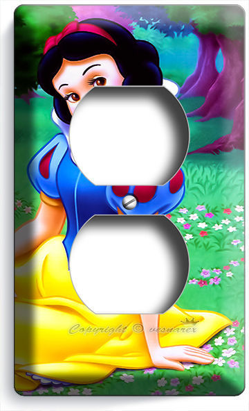 SNOW WHITE PRINCESS DUPLEX OUTLET WALL PLATE GIRLS BEDROOM DECORATION GAME ROOM