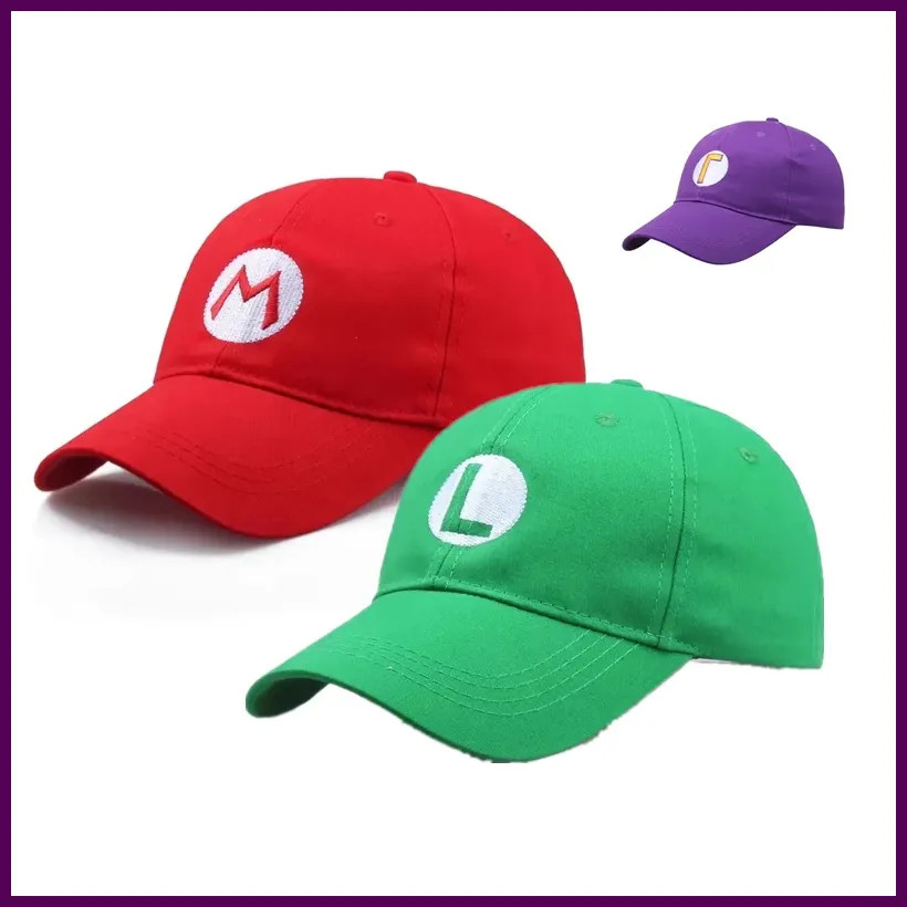 Street Cartoon Super Luigi Bros Sun Hat Adjustable Cute Costumes Cosplay