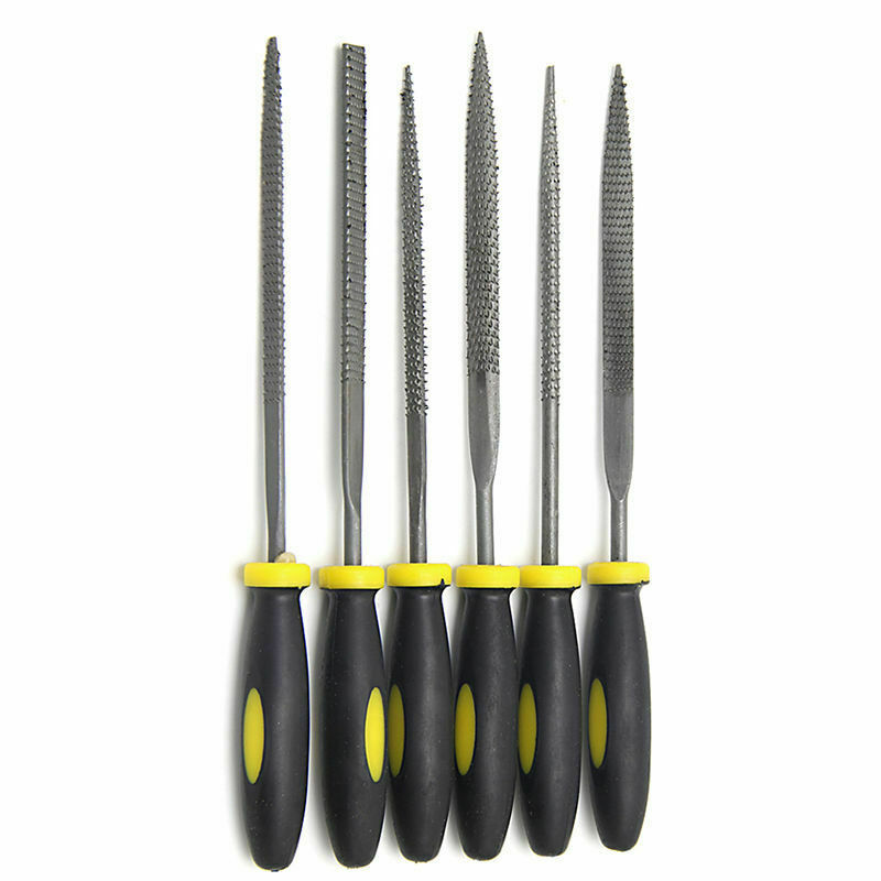 Useful Small Wood Rasp Set 6 pcs Rasp Round Flat Half-Round Triangular Square