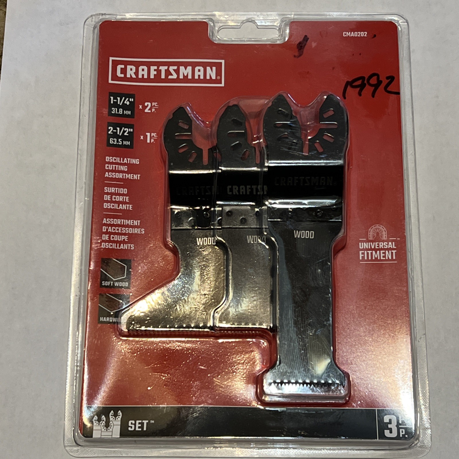 Craftsman Oscillating Tool Blades, 3-Piece Cutting Set Kit Assortment NEW