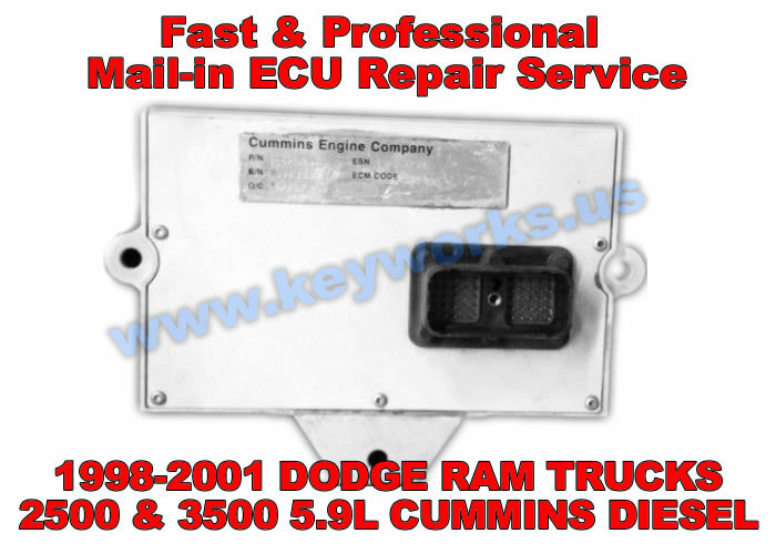 2002 DODGE RAM 5.9L CUMMINS DIESEL ECU MAIL IN REPAIR SERVICE. P0606 Fix & More