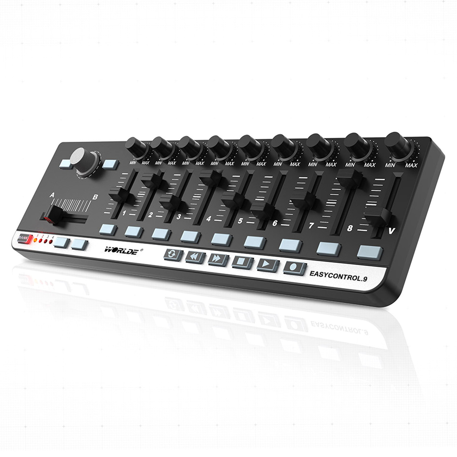 WORLDE EasyControl.9 Portable Mini USB 9 Slim-Line Control MIDI Controller K2Z4