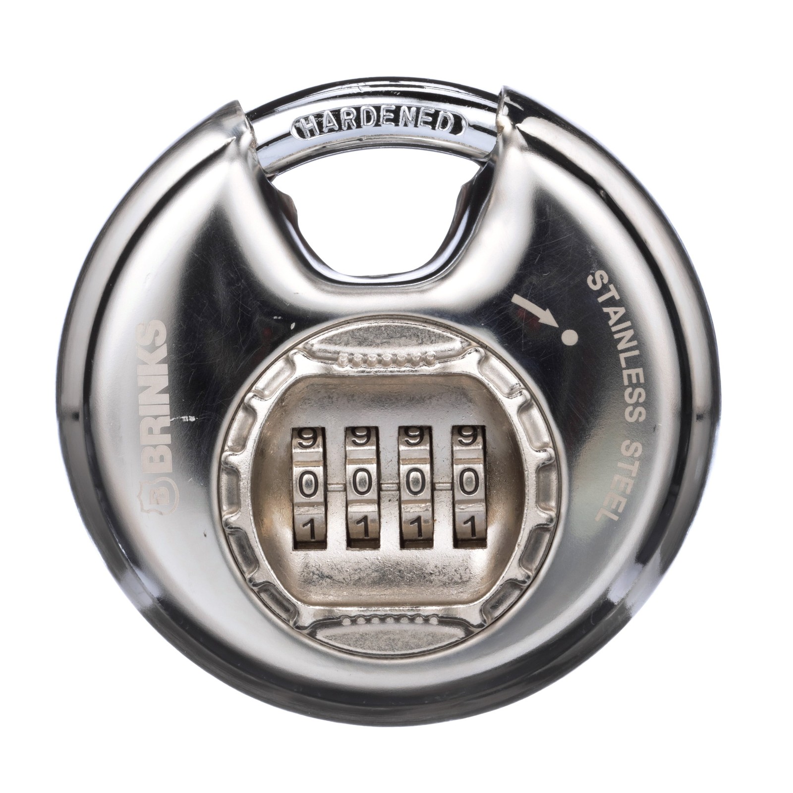 Stainless Steel 80mm Discuss Combination Padlock W/ 1/2in Shackle