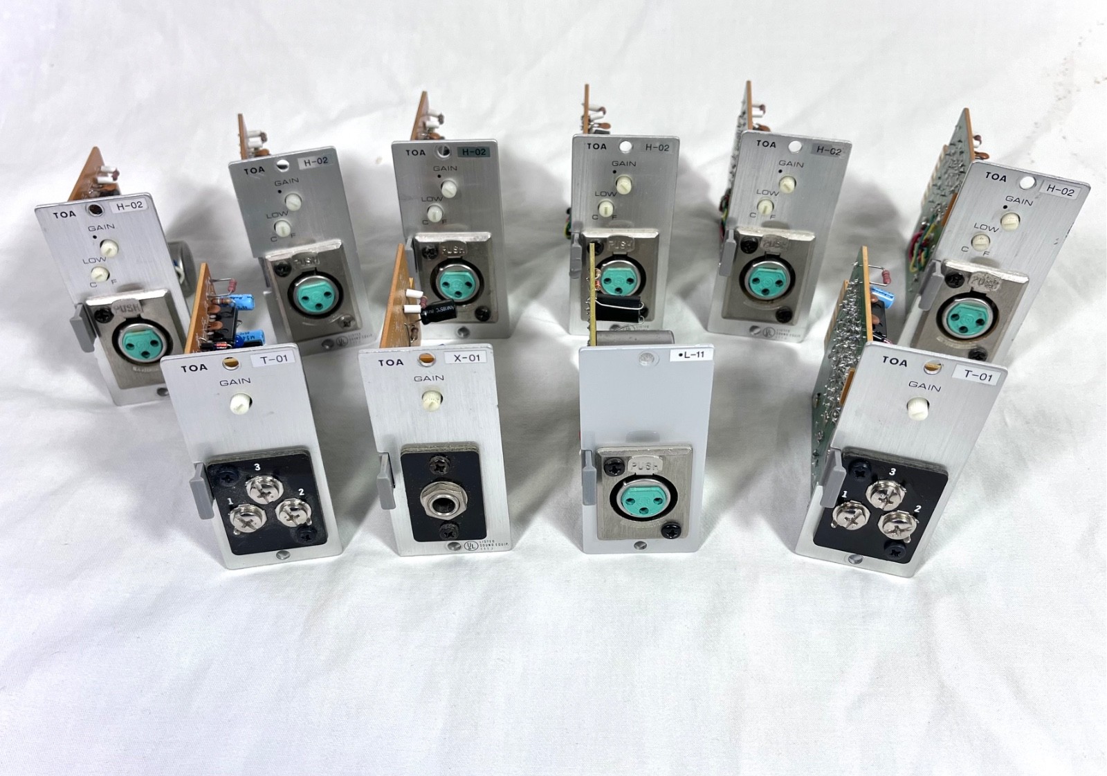 Lot of 10 TOA Mic Preamp Modules for 900 Series Amps 6x H-02, T-01, X-01, L-11