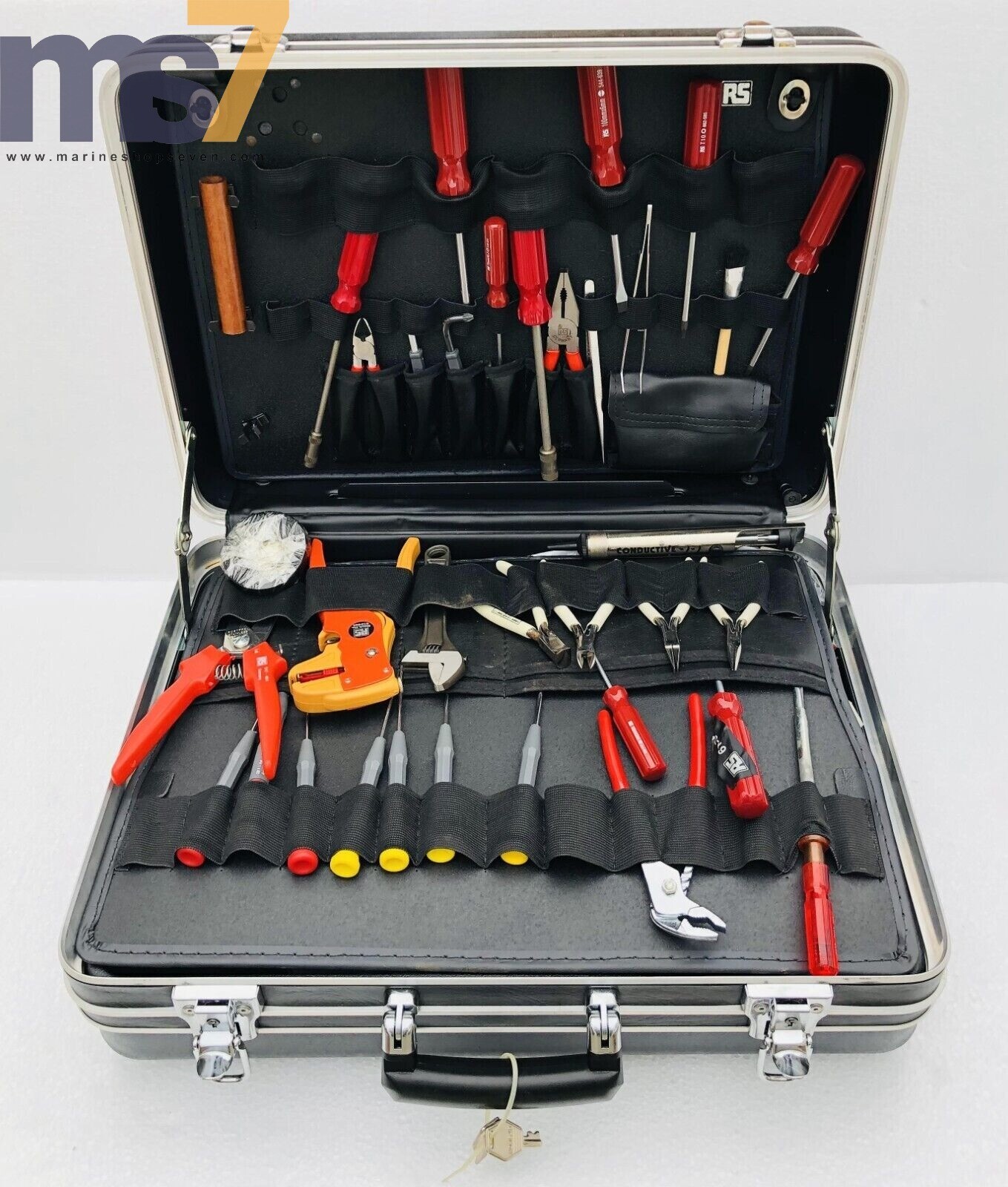 RS COMPONENTS ELECTRO-MECHANICAL TOOL KIT WITH ACCESSORIES AS SHOWN #NEW